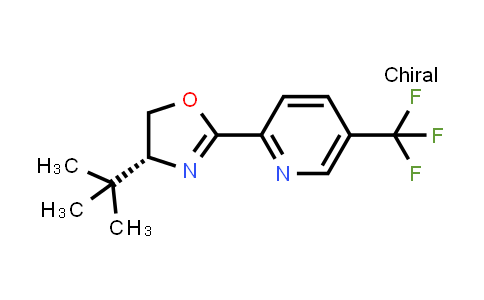 CAS No. 1428537-19-2, 2-[(4R)-4-(1,1-Dimethylethyl)-4,5-dihydro-2-oxazolyl]-5-(trifluoromethyl)pyridine
