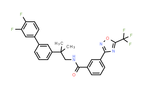 CAS No. 1429029-53-7, Benzamide, N-[2-(3',4'-difluoro[1,1'-biphenyl]-3-yl)-2-methylpropyl]-3-[5-(trifluoromethyl)-1,2,4-oxadiazol-3-yl]-