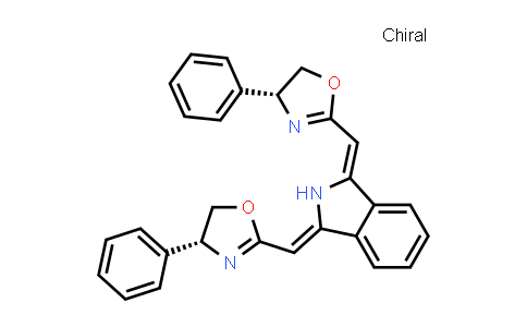 CAS No. 1429056-54-1, (1Z,3Z)-1,3-Bis(((R)-4-phenyl-4,5-dihydrooxazol-2-yl)methylene)isoindoline