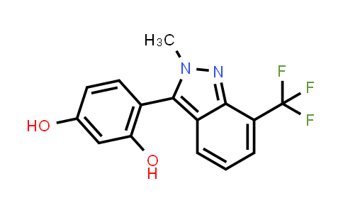CAS No. 1429059-00-6, 1,3-Benzenediol, 4-[2-methyl-7-(trifluoromethyl)-2H-indazol-3-yl]-