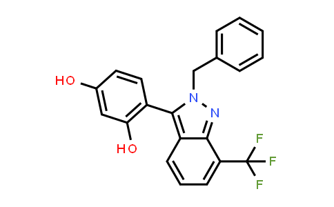 CAS No. 1429059-07-3, 1,3-Benzenediol, 4-[2-(phenylmethyl)-7-(trifluoromethyl)-2H-indazol-3-yl]-
