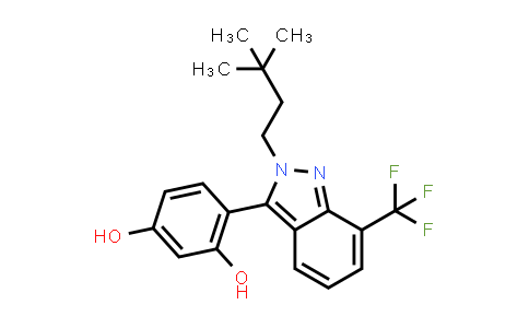 CAS No. 1429059-10-8, 1,3-Benzenediol, 4-[2-(3,3-dimethylbutyl)-7-(trifluoromethyl)-2H-indazol-3-yl]-
