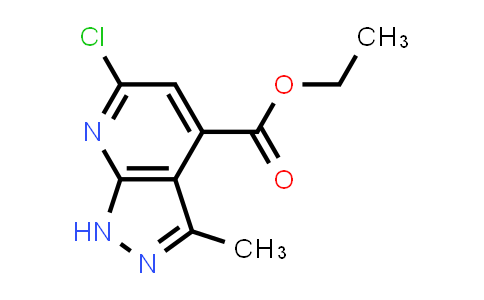 CAS No. 1429171-52-7, Ethyl 6-chloro-3-methyl-1H-pyrazolo[3,4-b]pyridine-4-carboxylate