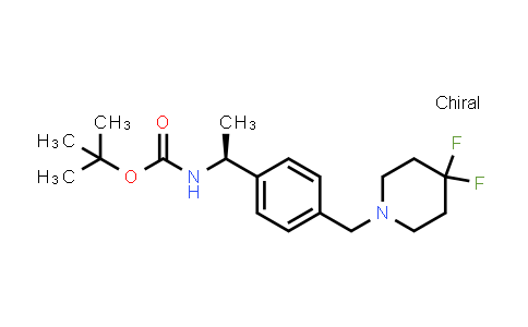 CAS No. 1429181-55-4, tert-Butyl (S)-(1-(4-((4,4-difluoropiperidin-1-yl)methyl)phenyl)ethyl)carbamate