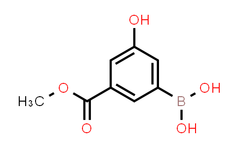 CAS No. 1429324-74-2, (3-Hydroxy-5-(methoxycarbonyl)phenyl)boronic acid