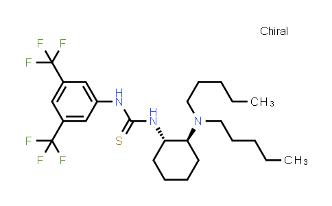 CAS No. 1429516-79-9, N-[3,5-Bis(trifluoromethyl)phenyl]-N'-[(1S,2S)-2-(dipentylamino)cyclohexyl]thiourea