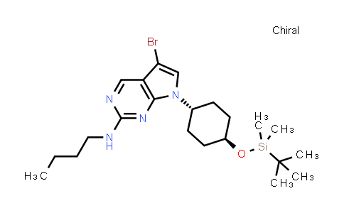 CAS No. 1429882-29-0, 5-Bromo-N-butyl-7-[trans-4-[[(1,1-dimethylethyl)dimethylsilyl]oxy]cyclohexyl]-7H-pyrrolo[2,3-d]pyrimidin-2-amine