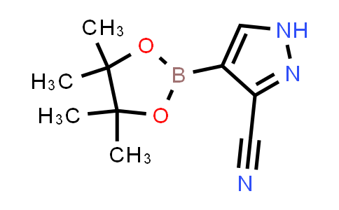 CAS No. 1430754-35-0, 4-(4,4,5,5-Tetramethyl-1,3,2-dioxaborolan-2-yl)-1H-pyrazole-3-carbonitrile