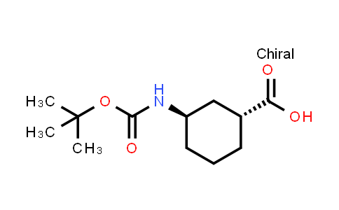 CAS No. 1430938-32-1, (1R,3R)-3-{[(tert-Butoxy)carbonyl]amino}cyclohexane-1-carboxylic acid