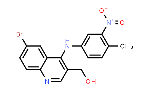 CAS No. 1431510-25-6, (6-Bromo-4-((4-methyl-3-nitrophenyl)amino)quinolin-3-yl)methanol