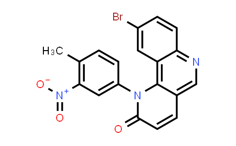 CAS No. 1431510-27-8, 9-bromo-1-(4-methyl-3-nitrophenyl)benzo[h][1,6]naphthyridin-2(1H)-one