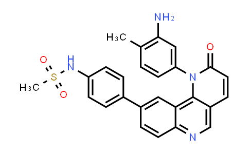 CAS No. 1431510-29-0, N-(4-(1-(3-amino-4-methylphenyl)-2-oxo-1,2-dihydrobenzo[h][1,6]naphthyridin-9-yl)phenyl)methanesulfonamide