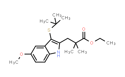 CAS No. 1431697-75-4, Ethyl 3-(3-(tert-Butylthio)-5-methoxy-1H-indol-2-yl)-2,2-dimethylpropanoate