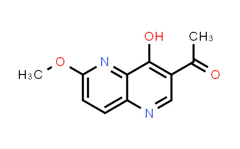 CAS No. 1431697-92-5, 1-(4-hydroxy-6-methoxy-1,5-naphthyridin-3-yl)ethanone