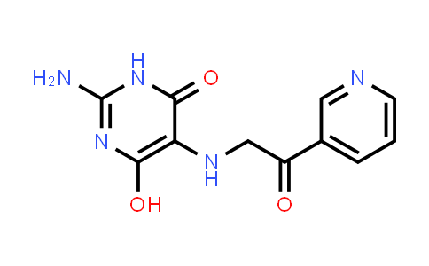 CAS No. 1431698-09-7, 2-Amino-6-hydroxy-5-((2-oxo-2-(pyridin-3-yl)ethyl)amino)pyrimidin-4(3H)-one