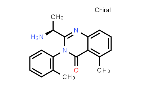CAS No. 1431699-63-6, (S)-2-(1-aminoethyl)-5-methyl-3-(o-tolyl)quinazolin-4(3H)-one