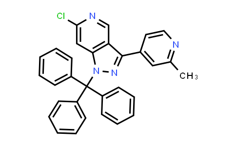 CAS No. 1431719-89-9, 6-Chloro-3-(2-methylpyridin-4-yl)-1-trityl-1H-pyrazolo[4,3-c]pyridine