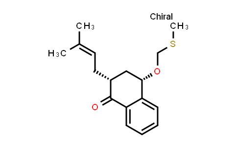 CAS No. 1432057-74-3, 1(2H)-Naphthalenone, 3,4-dihydro-2-(3-methyl-2-buten-1-yl)-4-[(methylthio)methoxy]-, (2R,4S)-rel-
