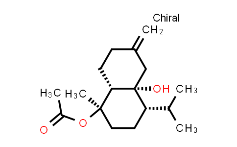 CAS No. 1432064-69-1, 1,4a(2H)-Naphthalenediol, octahydro-1-methyl-6-methylene-4-(1-methylethyl)-, 1-acetate, (1R,4S,4aR,8aR)-rel-