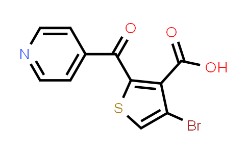 CAS No. 1433203-86-1, 4-Bromo-2-isonicotinoylthiophene-3-carboxylic acid