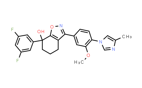 CAS No. 1433663-13-8, 7-(3,5-difluorophenyl)-3-(3-methoxy-4-(4-methyl-1H-imidazol-1-yl)phenyl)-4,5,6,7-tetrahydrobenzo[d]isoxazol-7-ol