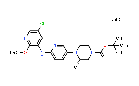 CAS No. 1433854-85-3, tert-Butyl (3S)-4-{6-[(5-chloro-2-methoxypyridin-3-yl)amino]pyridin-3-yl}-3-methylpiperazine-1-carboxylate