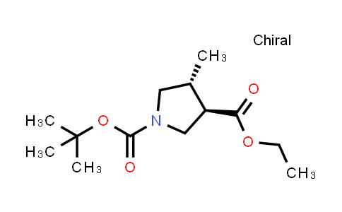 CAS No. 1434126-89-2, 1-(tert-Butyl) 3-ethyl (3R,4R)-4-methylpyrrolidine-1,3-dicarboxylate