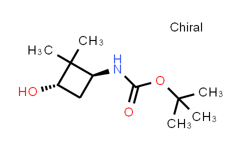 CAS No. 1434141-89-5, tert-Butyl trans-2,2-dimethyl-3-hydroxycyclobutylcarbamate