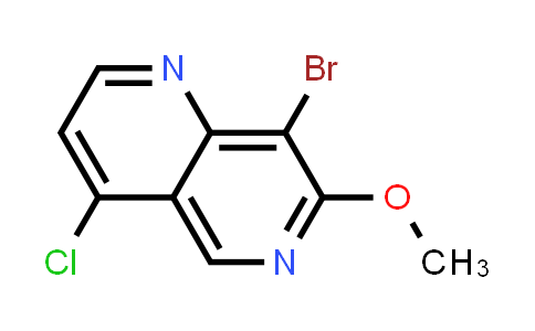 CAS No. 1434142-06-9, 8-Bromo-4-chloro-7-methoxy-1,6-naphthyridine