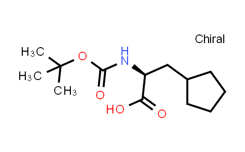 CAS No. 143415-31-0, (S)-2-((tert-Butoxycarbonyl)amino)-3-cyclopentylpropanoic acid