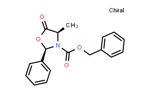 CAS No. 143564-89-0, Benzyl (2R,4R)-4-methyl-5-oxo-2-phenyl-1,3-oxazolidine-3-carboxylate
