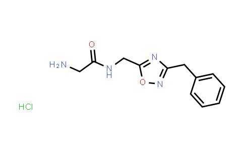 CAS No. 1435803-73-8, 2-Amino-N-((3-benzyl-1,2,4-oxadiazol-5-yl)methyl)acetamide hydrochloride
