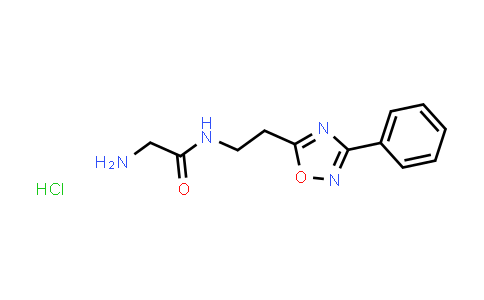 CAS No. 1435804-43-5, 2-Amino-N-(2-(3-phenyl-1,2,4-oxadiazol-5-yl)ethyl)acetamide hydrochloride