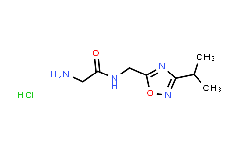 CAS No. 1435804-45-7, 2-Amino-N-((3-isopropyl-1,2,4-oxadiazol-5-yl)methyl)acetamide hydrochloride