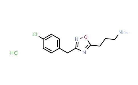 CAS No. 1435804-49-1, 3-(3-(4-Chlorobenzyl)-1,2,4-oxadiazol-5-yl)propan-1-amine hydrochloride