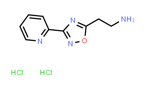 CAS No. 1435804-55-9, 2-(3-(Pyridin-2-yl)-1,2,4-oxadiazol-5-yl)ethan-1-amine dihydrochloride