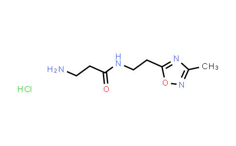 CAS No. 1435905-34-2, 3-Amino-N-(2-(3-methyl-1,2,4-oxadiazol-5-yl)ethyl)propanamide hydrochloride
