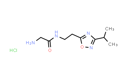 CAS No. 1435908-30-7, 2-Amino-N-(2-(3-isopropyl-1,2,4-oxadiazol-5-yl)ethyl)acetamide hydrochloride