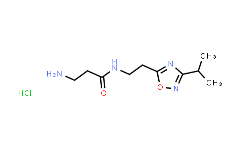 CAS No. 1435983-61-1, 3-Amino-N-(2-(3-isopropyl-1,2,4-oxadiazol-5-yl)ethyl)propanamide hydrochloride