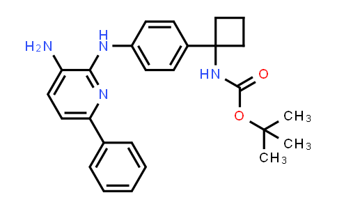 CAS No. 1439394-30-5, tert-Butyl [1-[4-[(3-amino-6-phenylpyridin-2-yl)amino]phenyl]cyclobutyl]carbamate