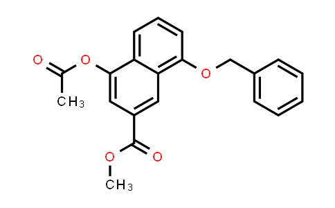 CAS No. 144003-45-2, 2-Naphthalenecarboxylic acid, 4-(acetyloxy)-8-(phenylmethoxy)-, methyl ester