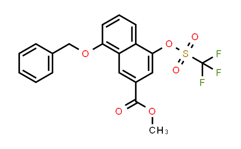 CAS No. 144003-47-4, 2-Naphthalenecarboxylic acid, 8-(phenylmethoxy)-4-[[(trifluoromethyl)sulfonyl]oxy]-, methyl ester