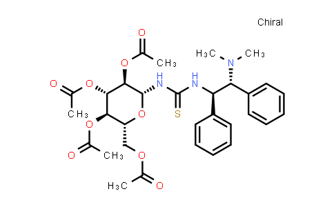 CAS No. 1440198-44-6, N-[(1R,2R)-2-(Dimethylamino)-1,2-diphenylethyl]-N'-(2,3,4,6-tetra-O-acetyl-β-D-glucopyranosyl)thiourea