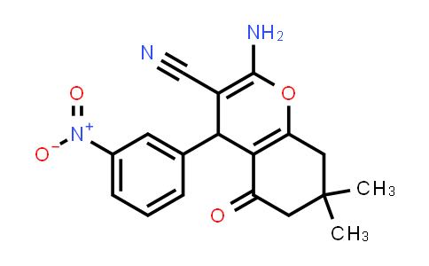 CAS No. 144036-36-2, 2-Amino-7,7-dimethyl-4-(3-nitrophenyl)-5-oxo-5,6,7,8-tetrahydro-4H-chromene-3-carbonitrile