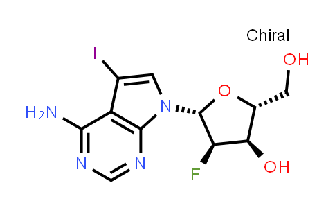 CAS No. 1440537-27-8, (2R,3R,4R,5R)-5-(4-Amino-5-iodo-7H-pyrrolo[2,3-d]pyrimidin-7-yl)-4-fluoro-2-(hydroxymethyl)tetrahydrofuran-3-ol