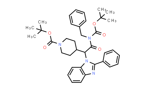 CAS No. 1440753-63-8, tert-Butyl 4-(2-(benzyl(tert-butoxycarbonyl)amino)-2-oxo-1-(2-phenyl-1H-benzo[d]imidazol-1-yl)ethyl)piperidine-1-carboxylate