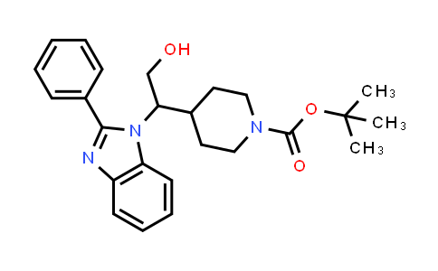 CAS No. 1440753-74-1, tert-Butyl 4-(2-hydroxy-1-(2-phenyl-1H-benzo[d]imidazol-1-yl)ethyl)piperidine-1-carboxylate