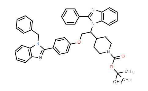 MC523919 | 1440754-07-3 | tert-Butyl 4-(2-(4-(1-benzyl-1H-benzo[d]imidazol-2-yl)phenoxy)-1-(2-phenyl-1H-benzo[d]imidazol-1-yl)ethyl)piperidine-1-carboxylate