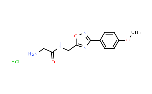 CAS No. 1441889-72-0, 2-Amino-N-((3-(4-methoxyphenyl)-1,2,4-oxadiazol-5-yl)methyl)acetamide hydrochloride