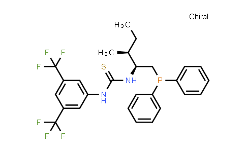 CAS No. 1443529-65-4, N-[3,5-Bis(trifluoromethyl)phenyl]-N'-[(1S,2S)-1-[(diphenylphosphino)methyl]-2-methylbutyl]thiourea